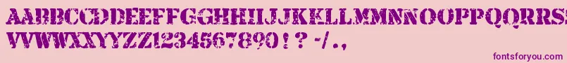 ArmaliteRifle Font – Purple Fonts on Pink Background