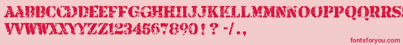 ArmaliteRifle Font – Red Fonts on Pink Background