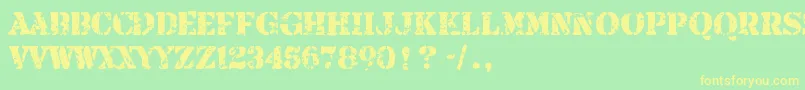 ArmaliteRifle Font – Yellow Fonts on Green Background