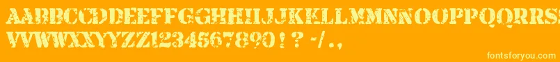 フォントArmaliteRifle – オレンジの背景に黄色の文字