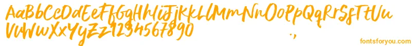 DeliriumSample Font – Orange Fonts on White Background