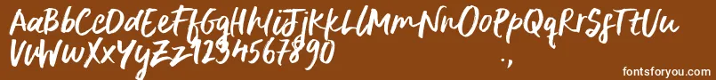 DeliriumSample Font – White Fonts on Brown Background