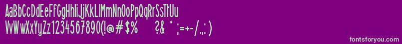 Flamingosolide-fontti – vihreät fontit violetilla taustalla