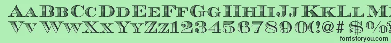MauriceRegularDb Font – Black Fonts on Green Background