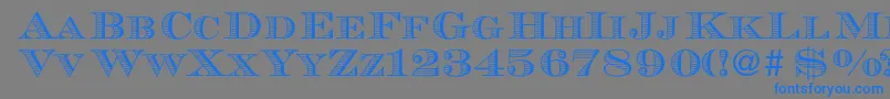 MauriceRegularDb Font – Blue Fonts on Gray Background