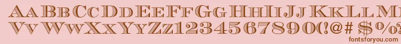 MauriceRegularDb Font – Brown Fonts on Pink Background