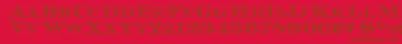 MauriceRegularDb Font – Brown Fonts on Red Background