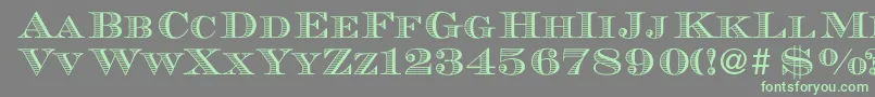 MauriceRegularDb Font – Green Fonts on Gray Background