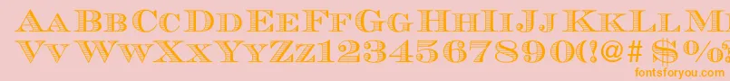 MauriceRegularDb Font – Orange Fonts on Pink Background