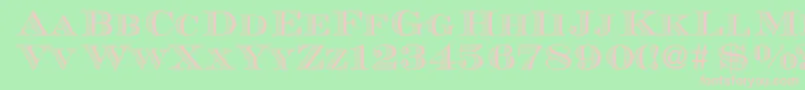 MauriceRegularDb Font – Pink Fonts on Green Background