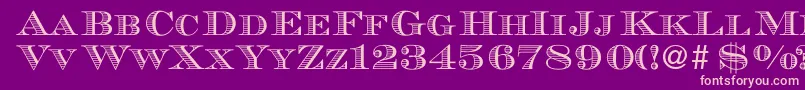 MauriceRegularDb Font – Pink Fonts on Purple Background