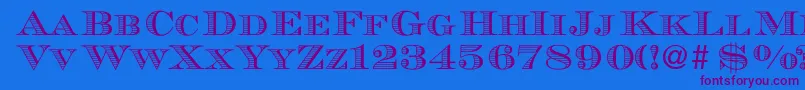 MauriceRegularDb Font – Purple Fonts on Blue Background