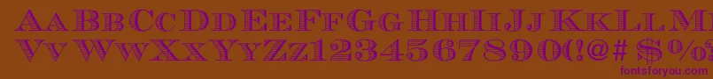 MauriceRegularDb Font – Purple Fonts on Brown Background