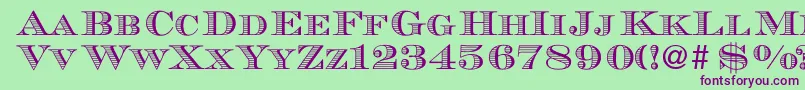 MauriceRegularDb Font – Purple Fonts on Green Background