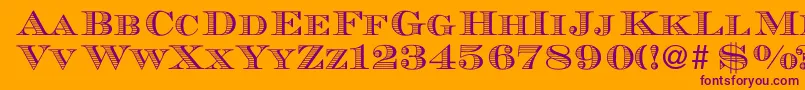 MauriceRegularDb Font – Purple Fonts on Orange Background