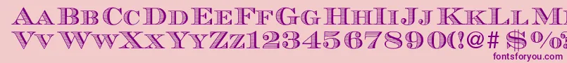 MauriceRegularDb Font – Purple Fonts on Pink Background