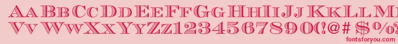 MauriceRegularDb Font – Red Fonts on Pink Background