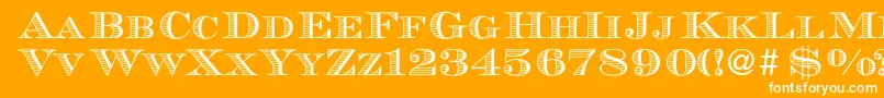 MauriceRegularDb Font – White Fonts on Orange Background
