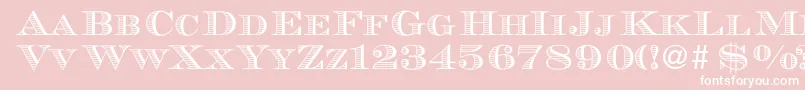 MauriceRegularDb Font – White Fonts on Pink Background