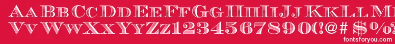 MauriceRegularDb Font – White Fonts on Red Background