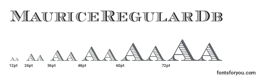 MauriceRegularDb Font Sizes