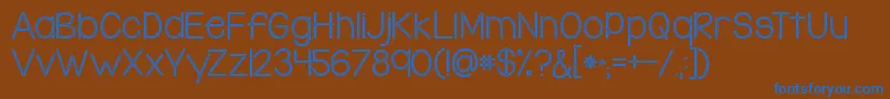 Kgsomethingtobelievein Font – Blue Fonts on Brown Background