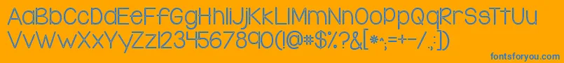 Kgsomethingtobelievein Font – Blue Fonts on Orange Background