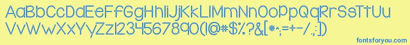 Kgsomethingtobelievein Font – Blue Fonts on Yellow Background