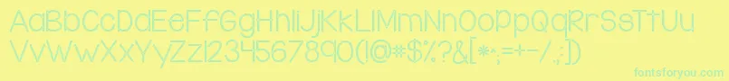 Kgsomethingtobelievein Font – Green Fonts on Yellow Background