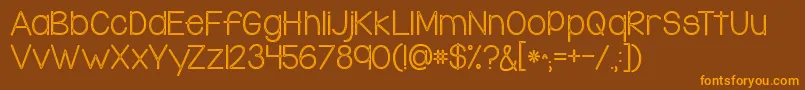 Kgsomethingtobelievein Font – Orange Fonts on Brown Background