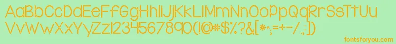 Kgsomethingtobelievein Font – Orange Fonts on Green Background