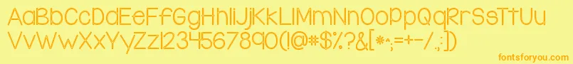 Kgsomethingtobelievein Font – Orange Fonts on Yellow Background
