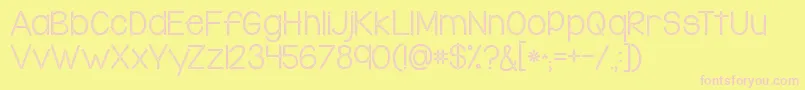 Шрифт Kgsomethingtobelievein – розовые шрифты на жёлтом фоне
