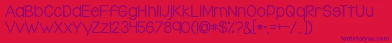 Kgsomethingtobelievein Font – Purple Fonts on Red Background
