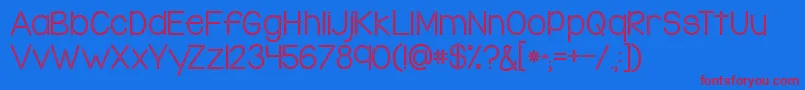 Kgsomethingtobelievein Font – Red Fonts on Blue Background