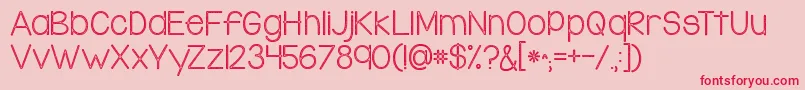 Kgsomethingtobelievein Font – Red Fonts on Pink Background