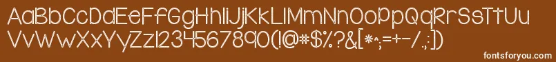 Kgsomethingtobelievein Font – White Fonts on Brown Background