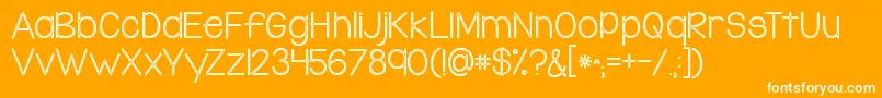 フォントKgsomethingtobelievein – オレンジの背景に白い文字