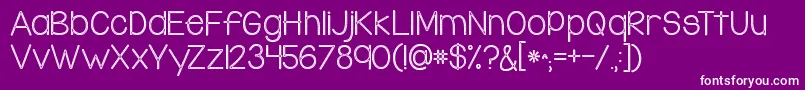 Kgsomethingtobelievein Font – White Fonts on Purple Background