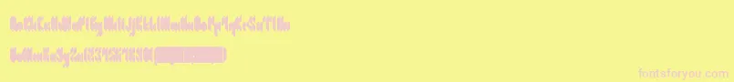 Czcionka EnZelo – różowe czcionki na żółtym tle