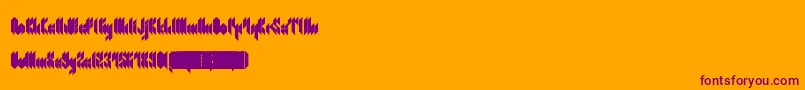 フォントEnZelo – オレンジの背景に紫のフォント