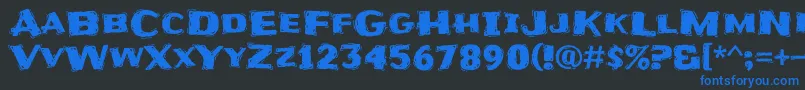 FrijoleRegular Font – Blue Fonts on Black Background