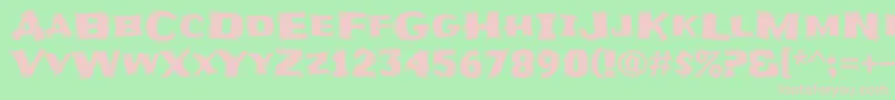 Fonte FrijoleRegular – fontes rosa em um fundo verde