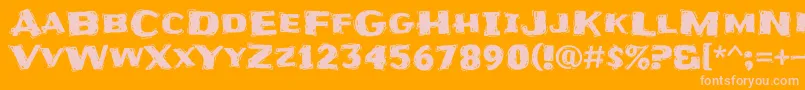 FrijoleRegular-Schriftart – Rosa Schriften auf orangefarbenem Hintergrund