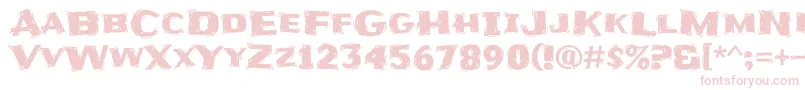 Police FrijoleRegular – polices roses sur fond blanc