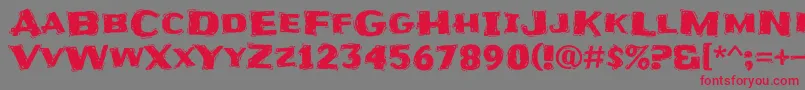 Police FrijoleRegular – polices rouges sur fond gris