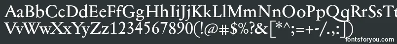 Jannontextmed-fontti – valkoiset fontit