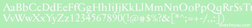 Jannontextmed Font – White Fonts on Green Background