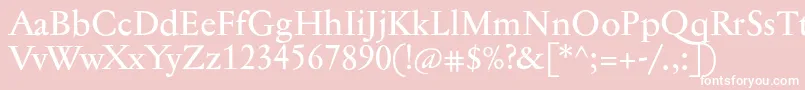 Jannontextmed Font – White Fonts on Pink Background