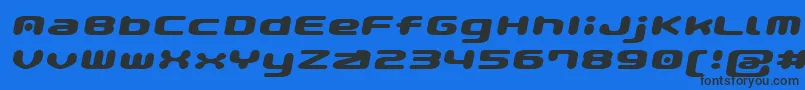 GauPopMagic Font – Black Fonts on Blue Background